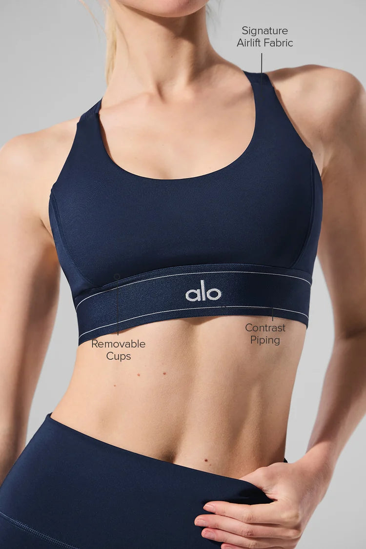 ALO Airlift Suit Up Bra – Navy Blue